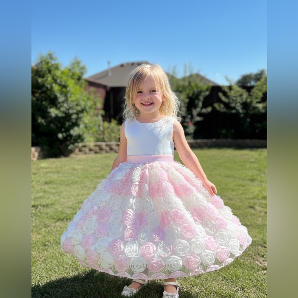 Elegant Pink Floral Dress
